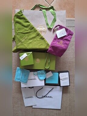 Chanel, Gucci Tory Burch, Tiffany, Arborn Empty Box ,dust Bag